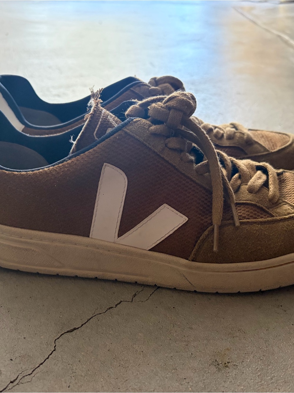 Veja Men Suede & Mesh Sneakers in Camel - Picture 4 of 4